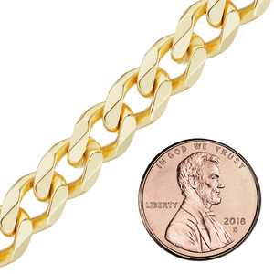 Bulk / Spooled Classic Curb Chain in 14K & 18K Yellow Gold (1.23 mm - 11.00 mm)