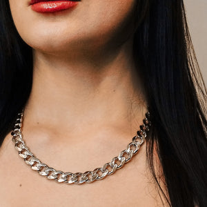 Bowery Curb Chain Necklace in Sterling Silver