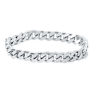 South Bowery Curb Chain Ring in Sterling Silver