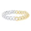 South Bowery Curb Chain Ring in Two Tone