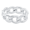 South Bowery Curb Chain Ring in Sterling Silver