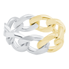 South Bowery Curb Chain Ring in Two Tone