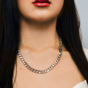 Bowery Curb Chain Necklace in Sterling Silver