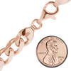 Bowery Curb Chain Necklace in Sterling Silver 18K Pink Gold Finish