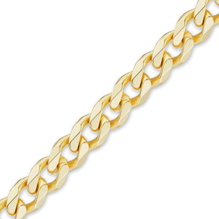 Bulk / Spooled Semi-Solid Curb Chain in 14K Yellow Gold (1.80 mm - 7.30 mm)