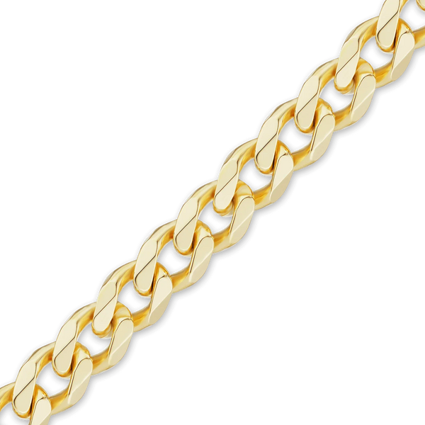 Bulk / Spooled Semi-Solid Curb Chain in 14K Yellow Gold (1.80 mm - 7.30 mm)