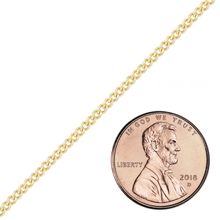 Bulk / Spooled Semi-Solid Curb Chain in 14K Yellow Gold (1.80 mm - 7.30 mm)