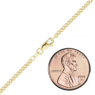 Bowery Semi-Solid Curb Necklace in 14K Yellow Gold