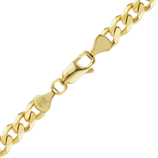 Bowery Semi-Solid Curb Bracelet in 14K Yellow Gold