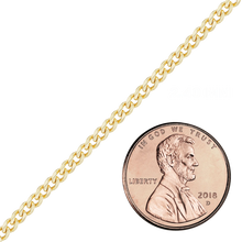 Load image into Gallery viewer, Bulk / Spooled Semi-Solid Curb Chain in 14K Yellow Gold (1.80 mm - 7.30 mm)
