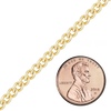 Bulk / Spooled Semi-Solid Curb Chain in 14K Yellow Gold (1.80 mm - 7.30 mm)