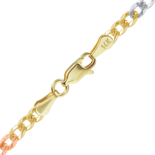 Load image into Gallery viewer, Light Bowery Curb Bracelet in 14K Tri-Color Gold
