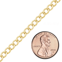 Load image into Gallery viewer, Bulk / Spooled Light Flat Curb Chain in 14K Gold-Filled (4.30 mm - 10.80 mm)
