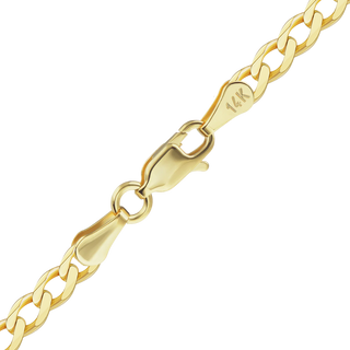 Light Bowery Curb Necklace in 14K Yellow Gold
