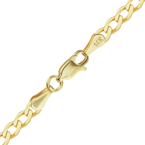 Light Bowery Curb Necklace in 14K Yellow Gold