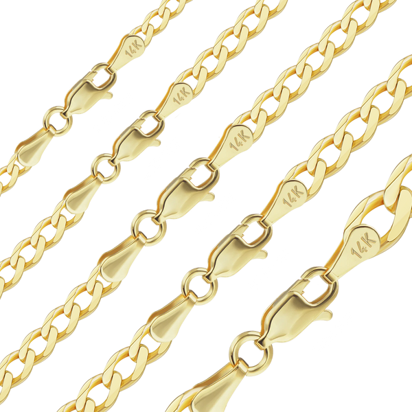 Light Bowery Curb Necklace in 14K Yellow Gold