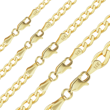 Load image into Gallery viewer, Light Bowery Curb Anklet in 14K Yellow Gold
