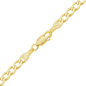 Light Bowery Curb Anklet in 14K Yellow Gold