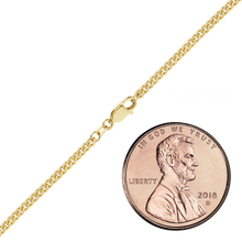 Load image into Gallery viewer, Finished Round Tall Curb Necklace in 14K Gold-Filled
