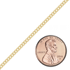 Bulk / Spooled Medium Round Curb Chain in 14K Yellow Gold (2.10 mm - 4.10 mm)