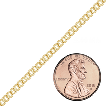 Load image into Gallery viewer, Bulk / Spooled Medium Round Curb Chain in 14K Yellow Gold (2.10 mm - 4.10 mm)
