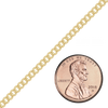 Bulk / Spooled Medium Round Curb Chain in 14K Yellow Gold (2.10 mm - 4.10 mm)