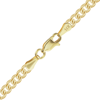 Medium Round Curb Chain in 14K Yellow Gold