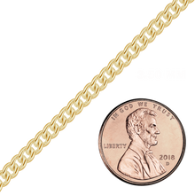 Load image into Gallery viewer, Bulk / Spooled Medium Round Curb Chain in 14K Yellow Gold (2.80 mm - 4.10 mm)
