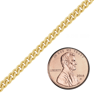 Bulk / Spooled Heavy Round Curb Chain in 14K Gold-Filled (1.50 mm - 6.50 mm)