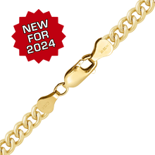 Load image into Gallery viewer, Finished Round Tall Curb Necklace in 14K Gold-Filled
