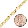 Finished Round Tall Curb Anklet in 14K Gold-Filled