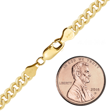 Load image into Gallery viewer, Finished Round Tall Curb Anklet in 14K Gold-Filled
