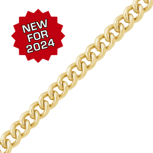 Bulk / Spooled Heavy Round Curb Chain in 14K Gold-Filled (1.50 mm - 6.50 mm)