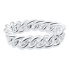 Bowery Curb Chain Ring in Sterling Silver