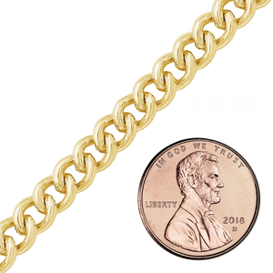 Bulk / Spooled Heavy Round Curb Chain in 14K Gold-Filled (1.50 mm - 6.50 mm)