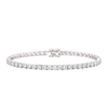 Tennis Bracelet with Cubic Zirconia in Sterling Silver (2 mm - 4 mm)