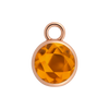 Diamond or Gemstone Bezel Drop Charm in 14K Rose Gold
