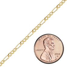 Load image into Gallery viewer, Bulk / Spooled Classic Figaro Chain in 14K &amp; 18K Yellow Gold (1.50 mm - 11.50 mm)
