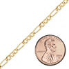 Bulk / Spooled Classic Figaro Chain in 10K Yellow Gold (1.50 mm - 3.00 mm)