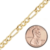 Bulk / Spooled Classic Figaro Chain in 14K Yellow Gold (1.50 mm - 11.50 mm)