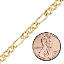 Load image into Gallery viewer, Bulk / Spooled Classic Figaro Chain in 14K &amp; 18K Yellow Gold (1.50 mm - 11.50 mm)
