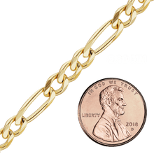 Load image into Gallery viewer, Bulk / Spooled Classic Figaro Chain in 14K &amp; 18K Yellow Gold (1.50 mm - 11.50 mm)
