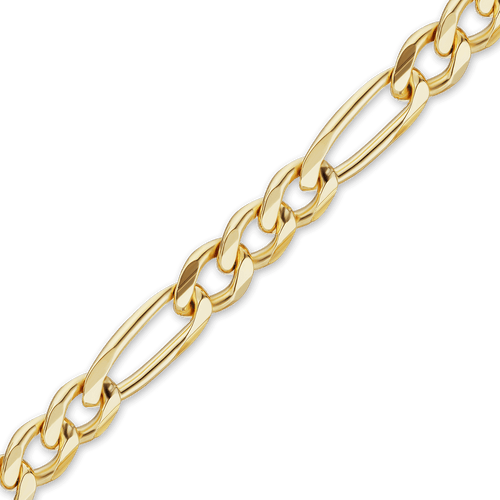 Bulk / Spooled Classic Figaro Chain in 14K & 18K Yellow Gold (1.50 mm - 11.50 mm)