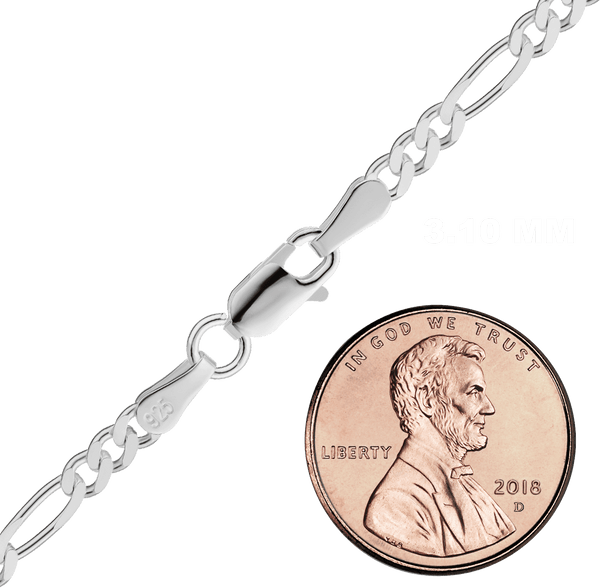 Fulton St. Figaro Chain Necklace in Sterling Silver