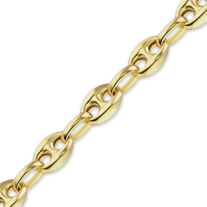 Bulk / Spooled Classic Puffed Mariner Link Hollow Chain in 14K Yellow Gold (3.80 mm - 12.00 mm)