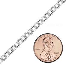 Load image into Gallery viewer, Bulk / Spooled Classic Rolo Chain in Sterling Silver (1.60 mm - 6.00 mm)
