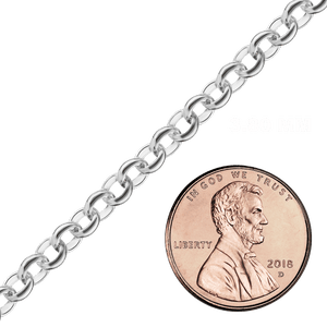 Bulk / Spooled Classic Rolo Chain in Sterling Silver (1.60 mm - 6.00 mm)