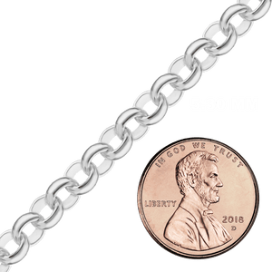 Bulk / Spooled Classic Rolo Chain in Sterling Silver (1.60 mm - 6.00 mm)