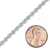 Bulk / Spooled Classic Wheat Chain in Sterling Silver (2.40 mm - 4.00 mm)