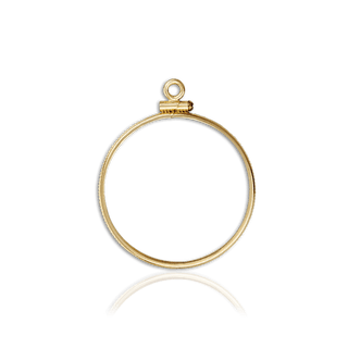 $2.50 United States Indian Coin Frame in 14K Gold (17.98 x 1.14 mm)
